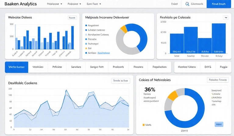 Website analytics dashboard showing cookie data